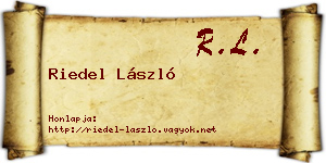 Riedel László névjegykártya