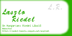 laszlo riedel business card